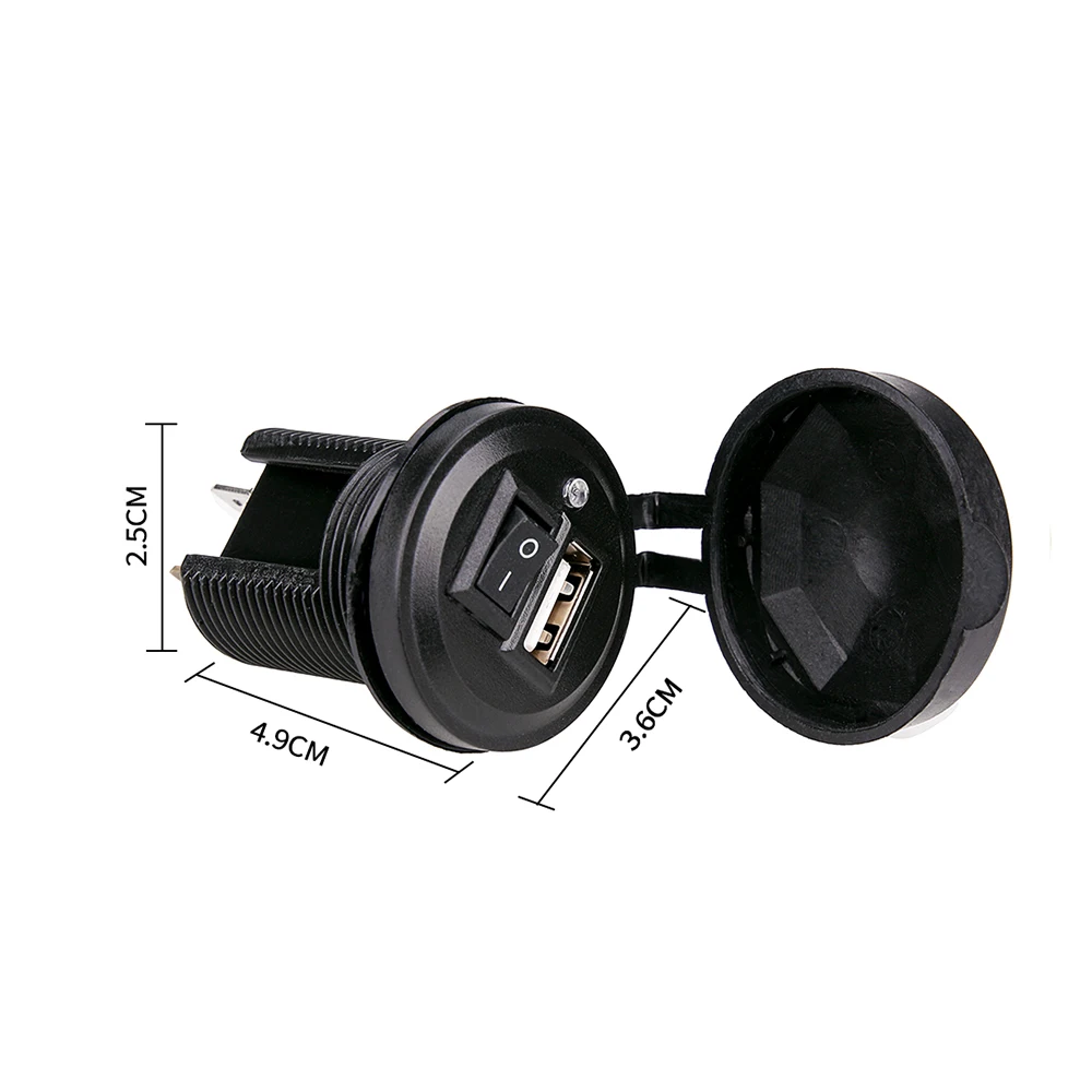 

USB Waterproof Motorcycle Switch Socket Motorbike Charger 5V 2.1A Cigarette Lighter Adapter for Phone Motorcycle Accessories