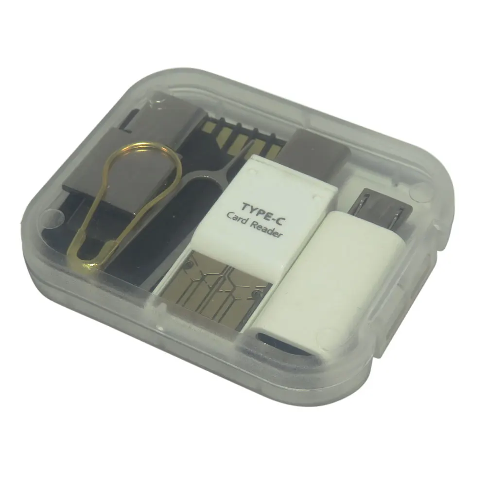 Тонкий считыватель tf карт Type C ПК 2 в 1 USB и usb адаптер micro для записи смартфонов
