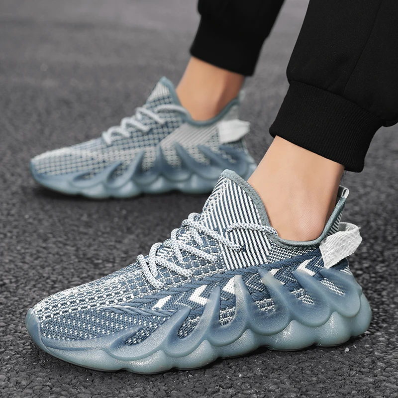 

Men Shoes Fashion New Casual Shoes for Mens Summer Breathable Knit Mesh Sneakers Comfortable Walking Sneakers Zapatillas Hombre