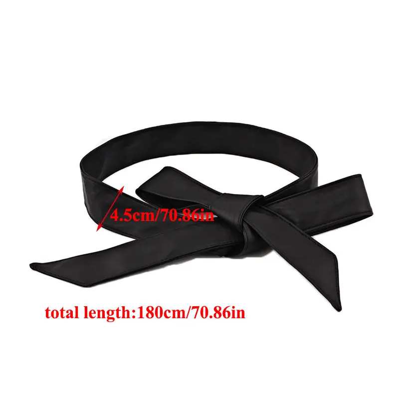 

Bowknot PU Leather Waistband Belts For Women Corset Cummerbunds Strap Belts Girls High Waist Slimming Girdle Belt Ties Bow Bands