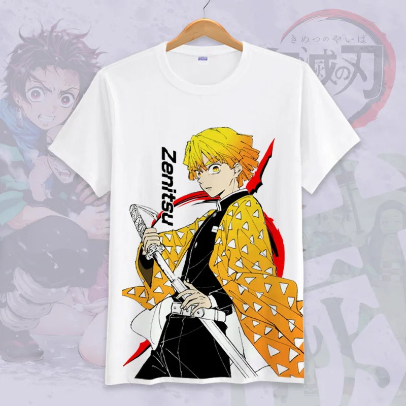 Demon Slayer: Kimetsu no Yaiba Rengoku Kyoujurou cosplay Costumes Summer adult kids short-sleeved T-shirt Oversized loose T-shir |