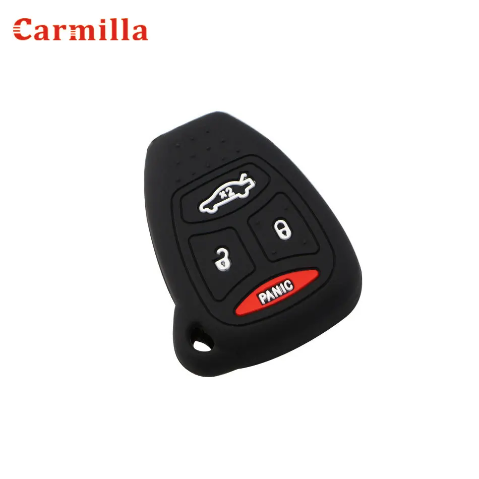 Чехол для автомобильного ключа Carmilla Jeep Wrangler Compass Liberty CHRYSLER 300C 4 кнопочный защитный