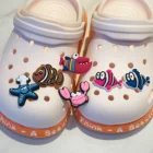 1 шт. аксессуары для детской обуви в виде краба, рыбы, морской звезды