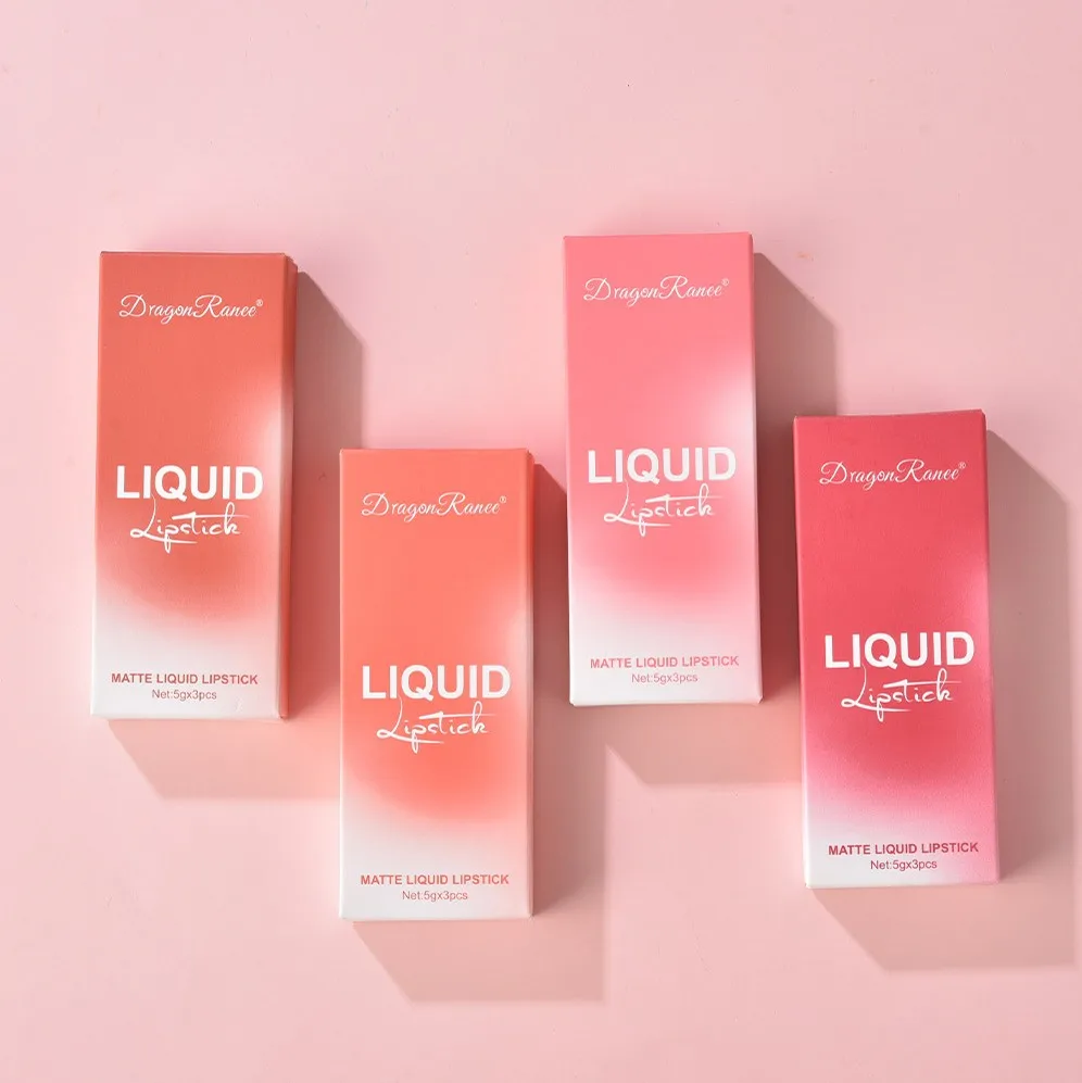 

3 Pcs Waterproof Lipstick Sexy Red Lip Stick Velvet Matte Lip Gloss Natural Long Lasting Moisturizing Lip Gloss Cosmetics Makeup