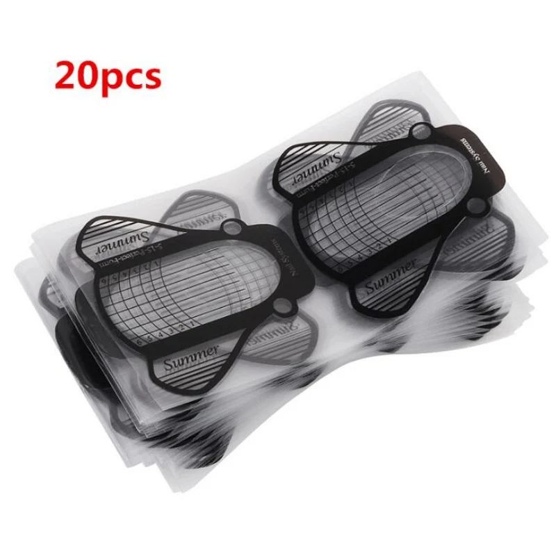 Наращивание ногтей в форме рыбы Французский акриловый УФ-гель направляющий