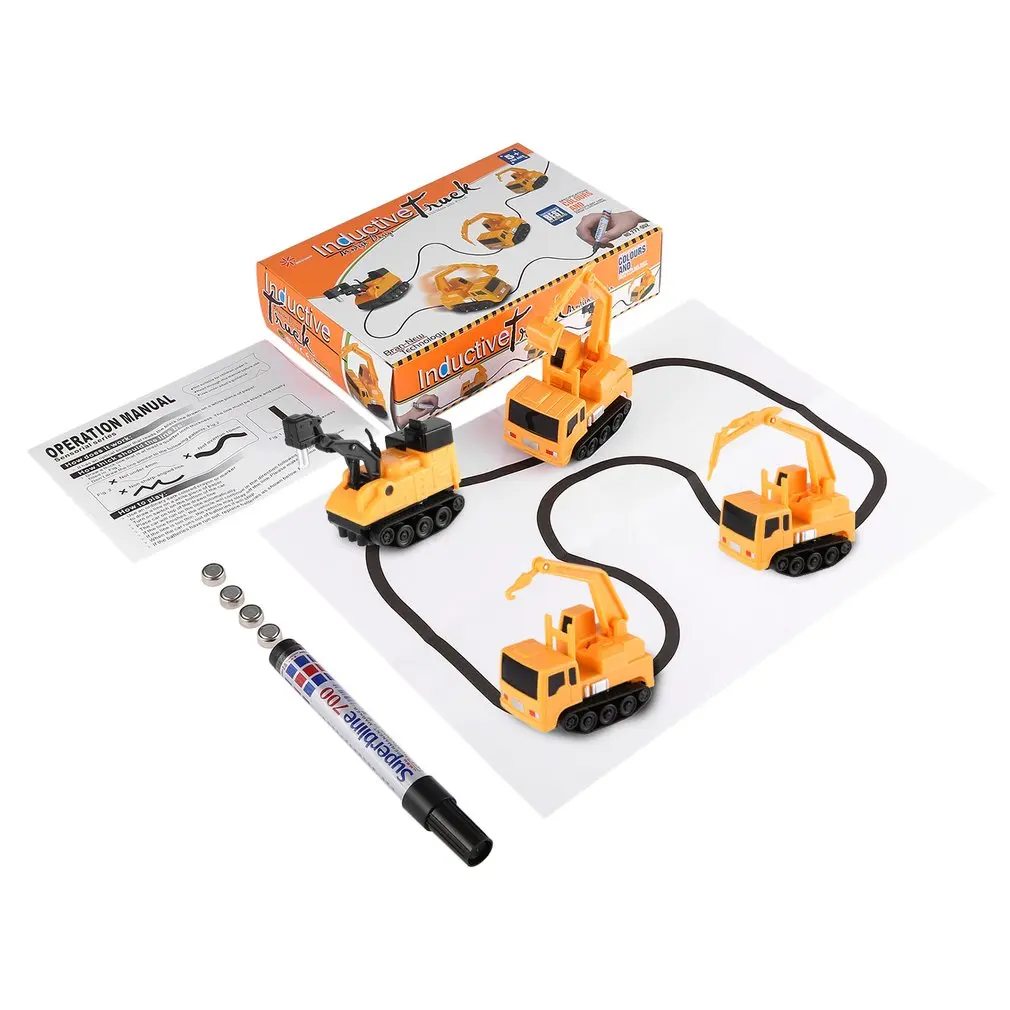 

1 шт. Волшебная мини-ручка, автоматическая Индуктивная игрушка, модель автомобиля, серия пазлов, следуйте любым тянущимся линиям, игрушки дл...