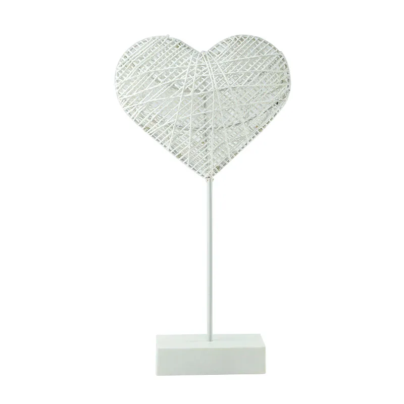 Креативный светодиодный ночник в форме сердца звезды дерева плетеный ночной