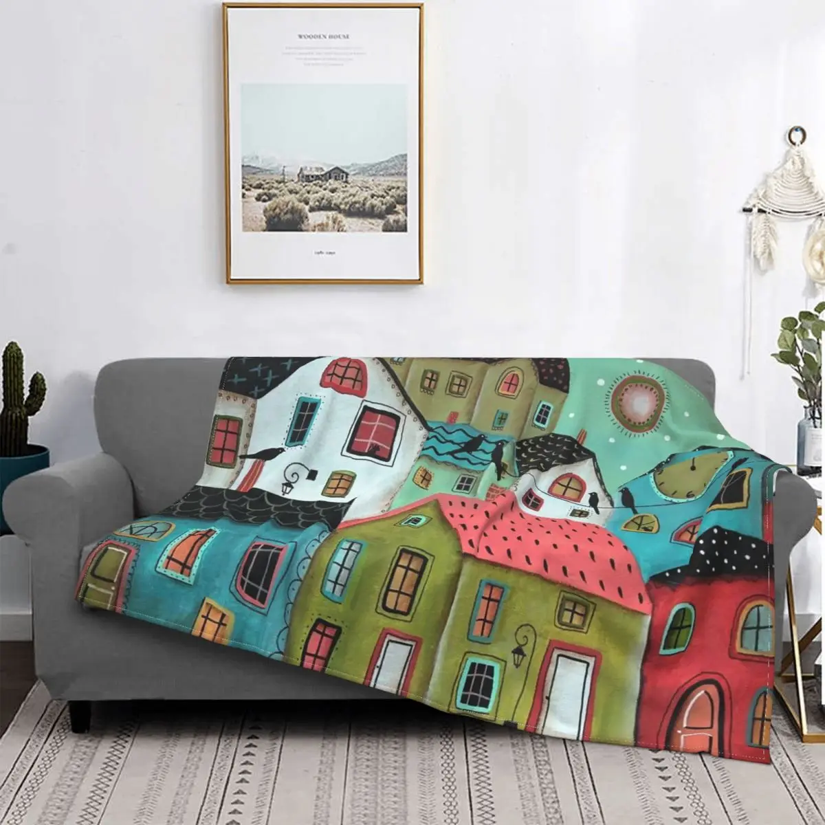 

Karla Gerard Colorful House Blankets Fleece Winter Portable Soft Throw Blankets for Bedding Outdoor Quilt