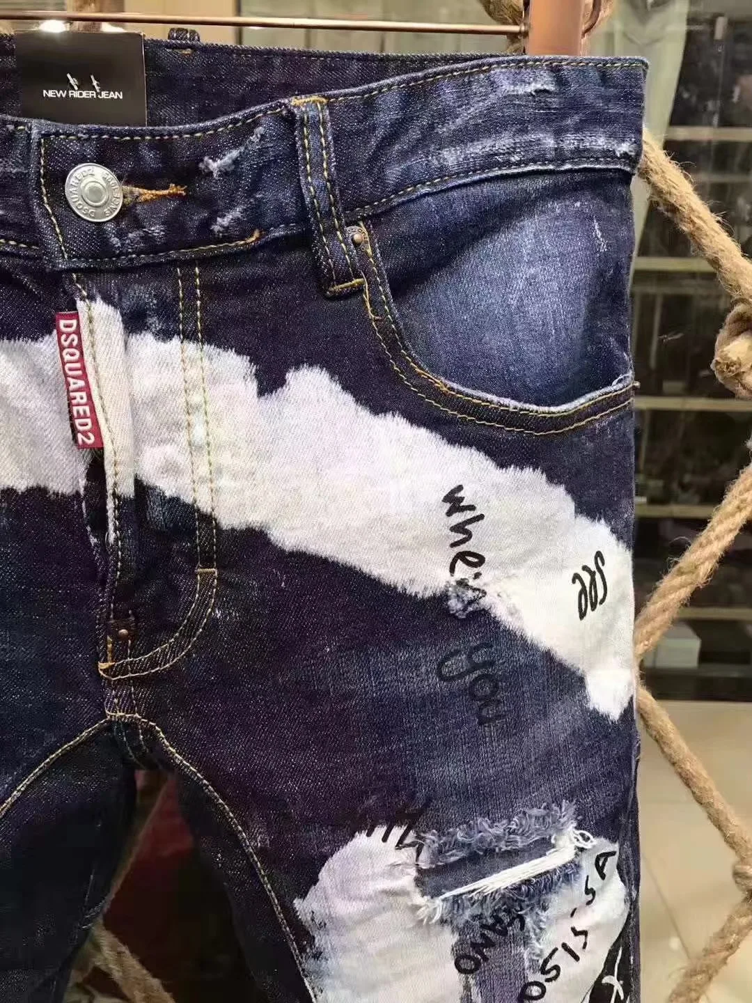 Мужские байкерские джинсовые комплекты в стиле ретро джинсовая куртка с