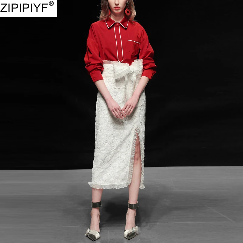 Новая мода 2020 женская одежда комплект с юбкой весна лето Элегантная блузка