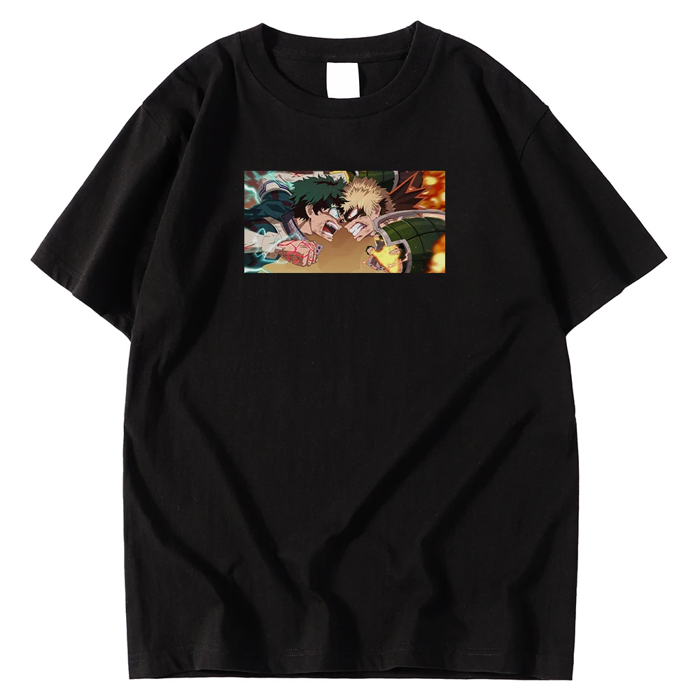 

Japanese Anime My Hero Academia Printing Men Tshirt Short Sleeve Clothes Oversized Crewneck Tshirt Summer Casual Male Tee Shirts