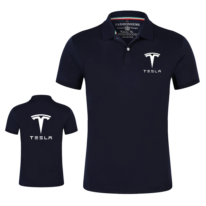 Мужская классическая рубашка поло Telsa летняя дышащая из 100% хлопка с коротким