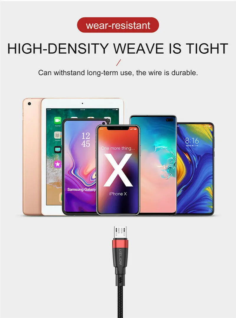 Кабель Micro USB 1 м 2 3 кабель для быстрой зарядки Xiaomi Redmi Note 5 Pro Android мобильный телефон