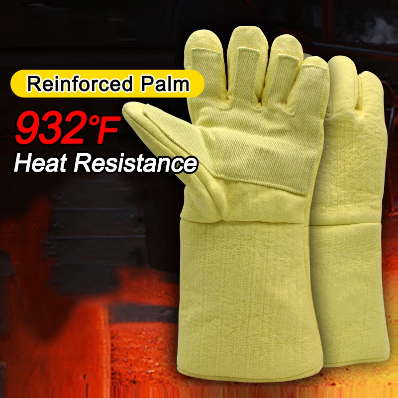 Арамид 500 ℃ термостойкие перчатки для усиления ладони устойчивые к высоким