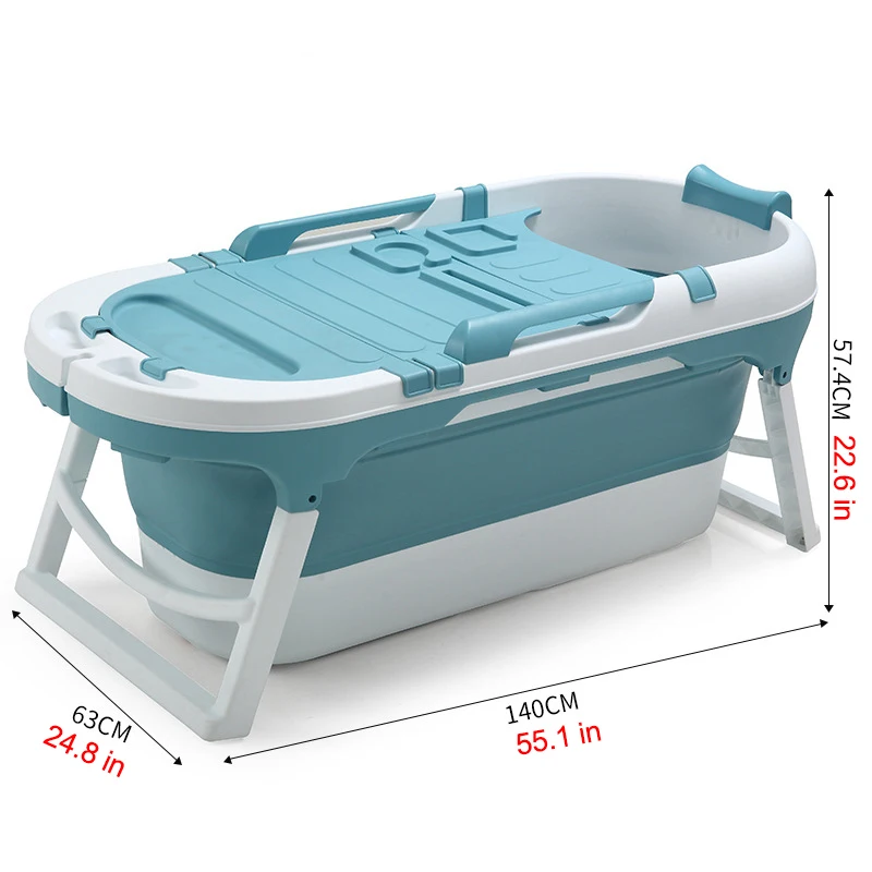 

1.4m Large Folding Bath Bucket Adult Tub Baby Children Swimming Pool Barrel Adult Sit Thickened Home Sauna SPA Full Body Tub