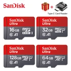 Карта памяти SanDisk A1, 16 ГБ, 32 ГБ, 64 ГБ, 128 ГБ, карта Micro sd, класс 10