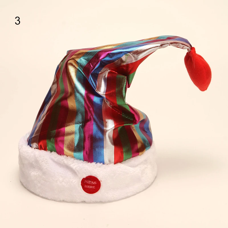 

Newly Christmas Elements Electric Hat Singing Hats With Music Cute Plush Toy for Christmas Gift Party XSD88