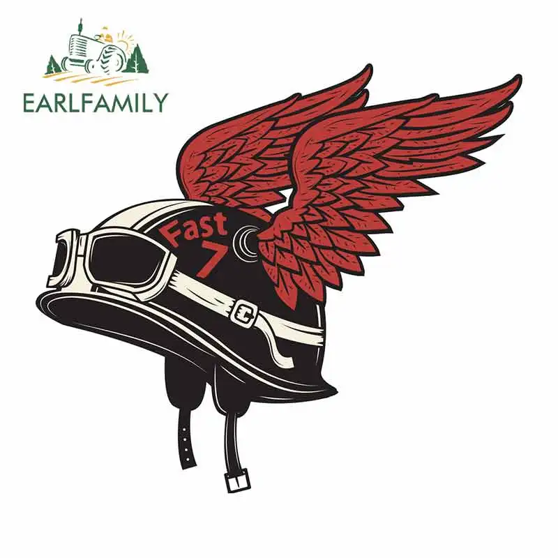 EARLFAMILY 13 см x 11 7 для езды на мотоцикле шлем с крыльями автомобиля грузовик наклейка