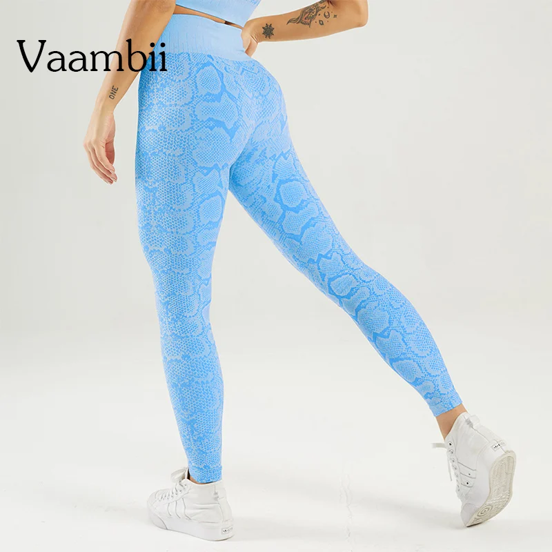 

Women Snake Leggings 2021 Seamless Sports Pants High Waist Leggings Sport Woman Tights Animal Print Fitness Clothing Women