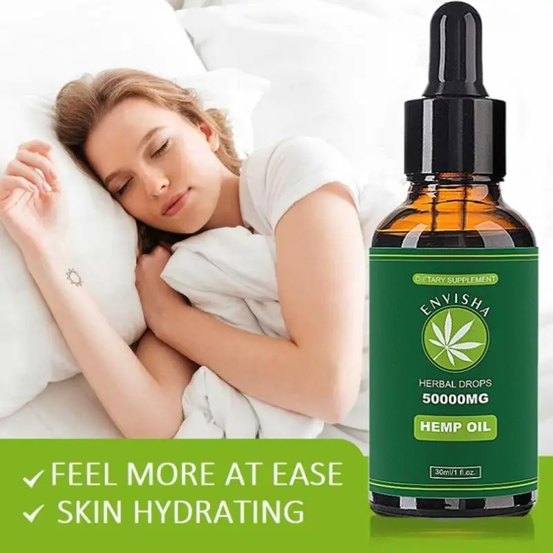 30 ml 50000 mg Contains cbd Organic Hemp Seed Oil Sleep Aid Anti Stress Extract Drops for Pain Anxiety &amp Relief | Красота и