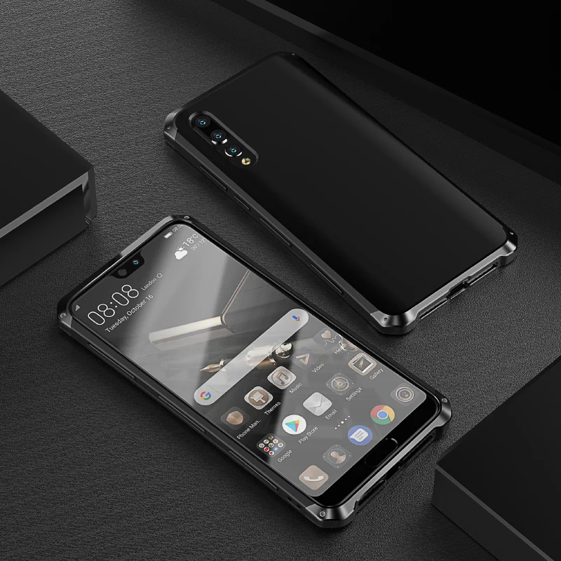 Роскошный чехол для Huawei P20/P20 Pro 360 полная защита 3в1 Алюминиевый металлический ПК