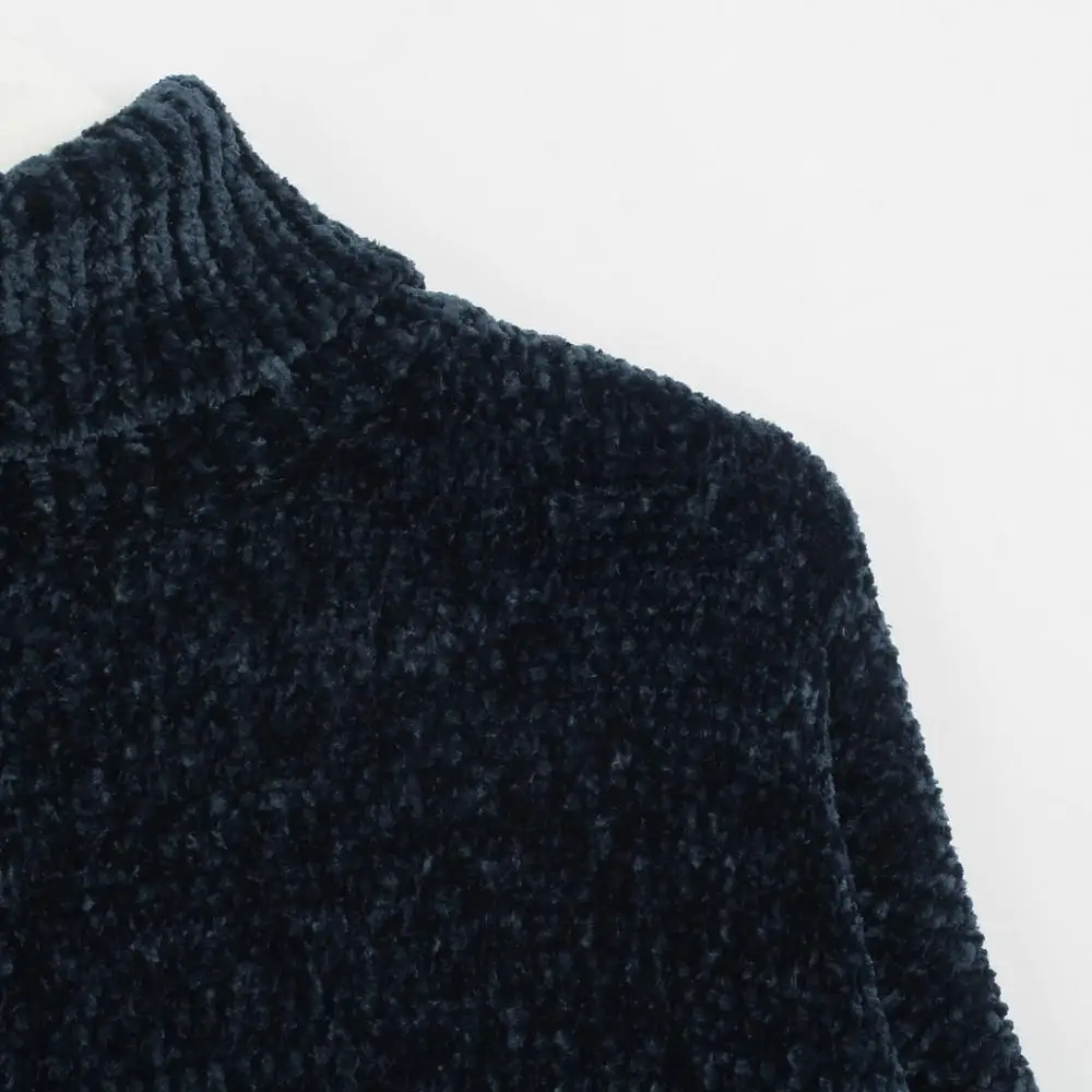 

Jumper Thick Sweaters Knitted Pullover Top Pull Femme Turtleneck Women Sweater Stylish Chenille Autumn Winter Warm Female