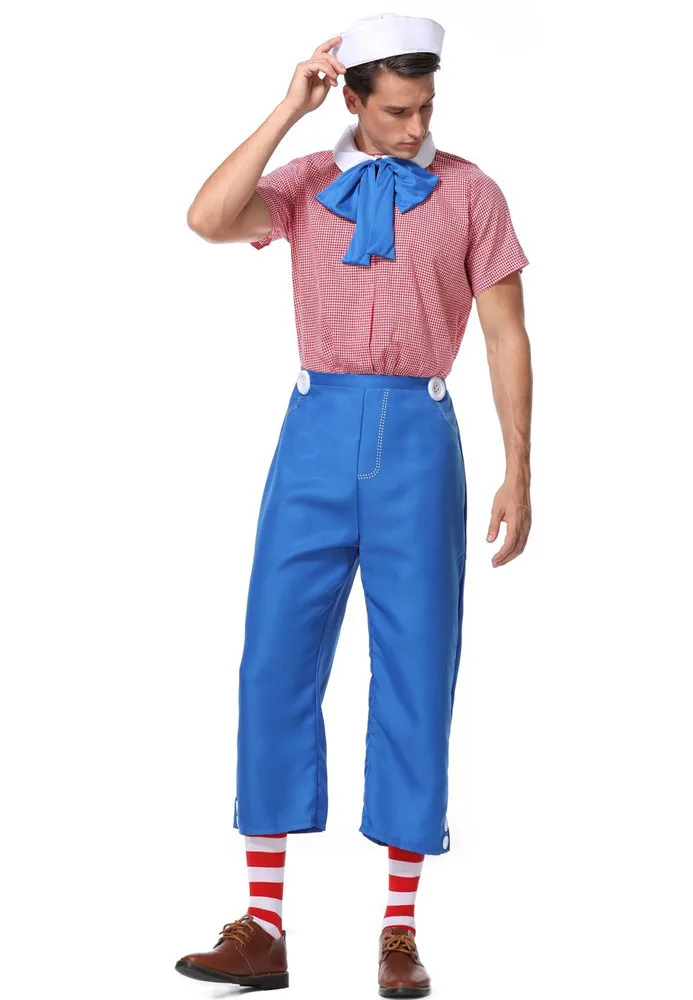 

Halloween Costume Masquerade Dance Stage Performance Adult Navy Popeye Costume