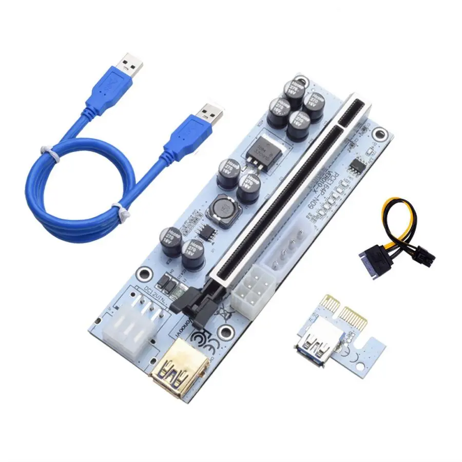 XT-XINTE PCI-E PCI Express 1X к 16X расширитель Pcie переходная карта переходника с кабелем USB 3 0 60