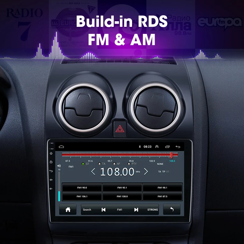 JMCQ 9 &quotRDS для Nissan Qashqai 2006 2013 автомобильное радио 2 Din Android плеер GPS головное
