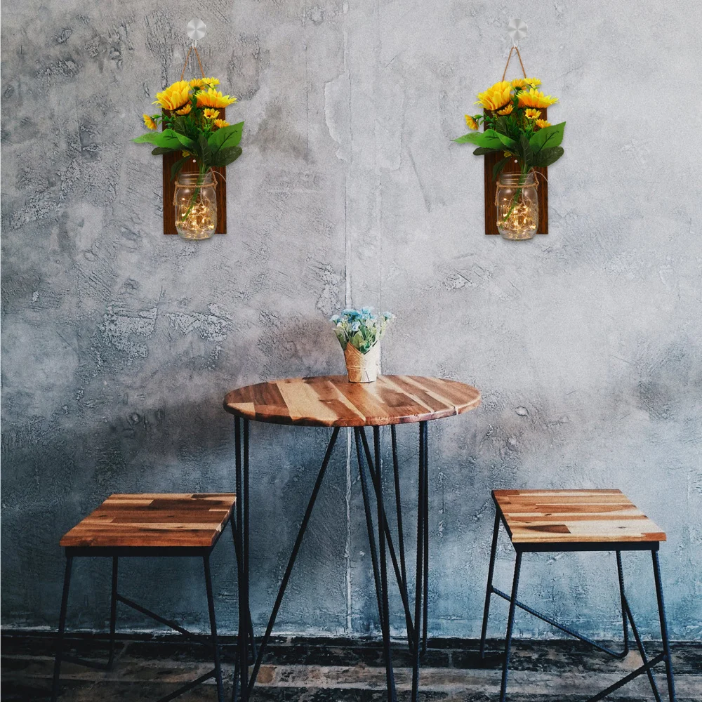 

2 Sets Wall Art Hanging Lights Rustic Wall Sconces Home Decoration