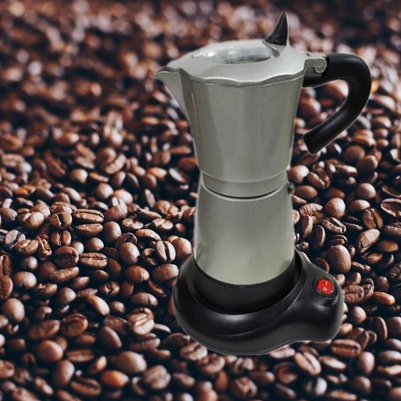 

300Ml Portable Espresso Coffee Maker Moka Pot with Electric Stove Filter Percolator Coffee Brewer Kettle(EU Plug)