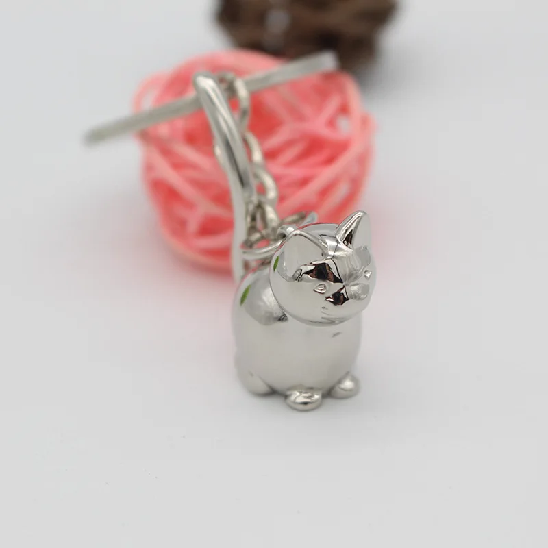 Брелок для ключей в виде кошки 3D милая любовь животное женщин и девушек