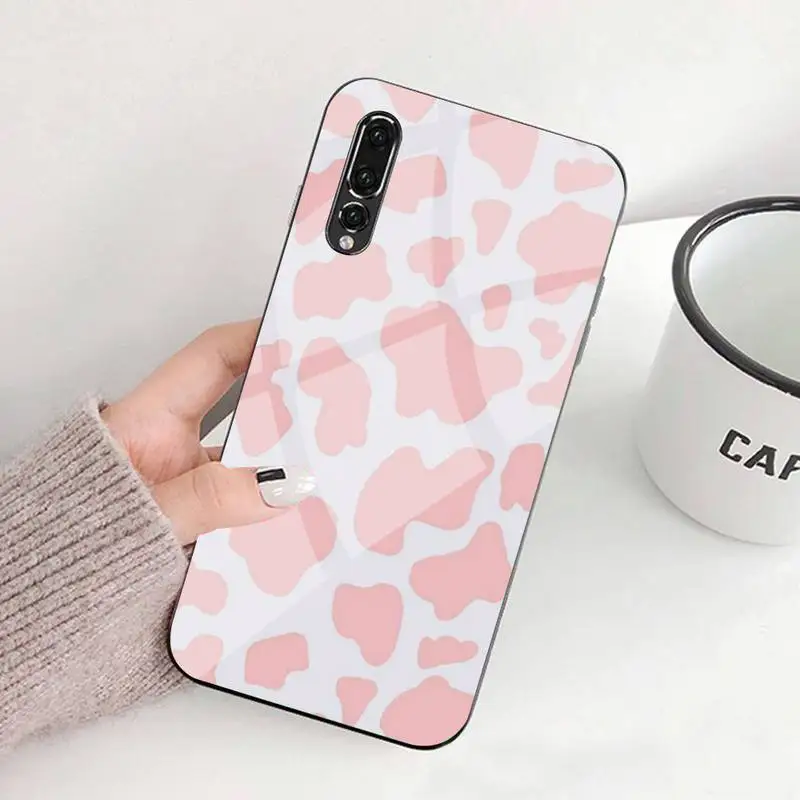 

Cow Pattern Phone Case Tempered Glass For Huawei P9 10 Plus 20 Pro Mate9 10 20 20pro Honor7A 8X 9 10 Nova3i 5