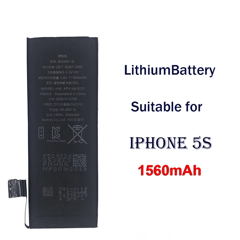 TUF 10Pcs Cell phone battery replacement 100% brand new high capacity lithium is suitable for iPhone 5S | Мобильные телефоны и