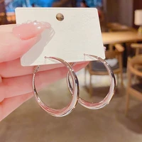 hollow out metallic circle hoop earrings 2021 new jewelry temperament big round earings wholesale