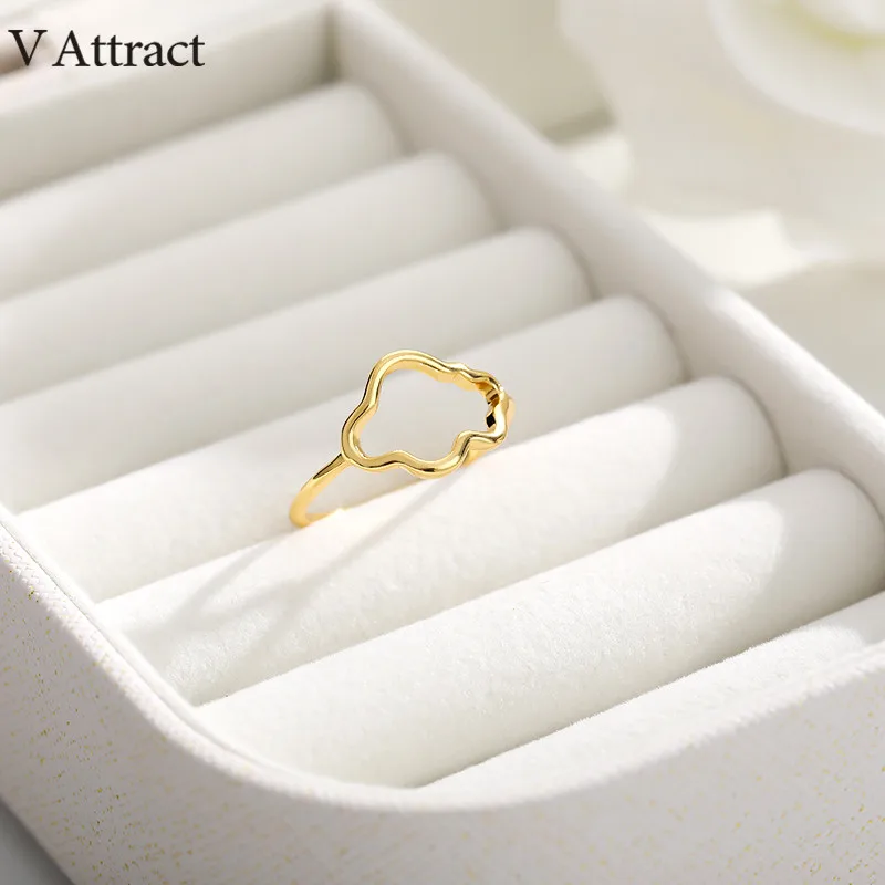 V притягивающее высококачественное облако кольца для женщин из нержавеющей