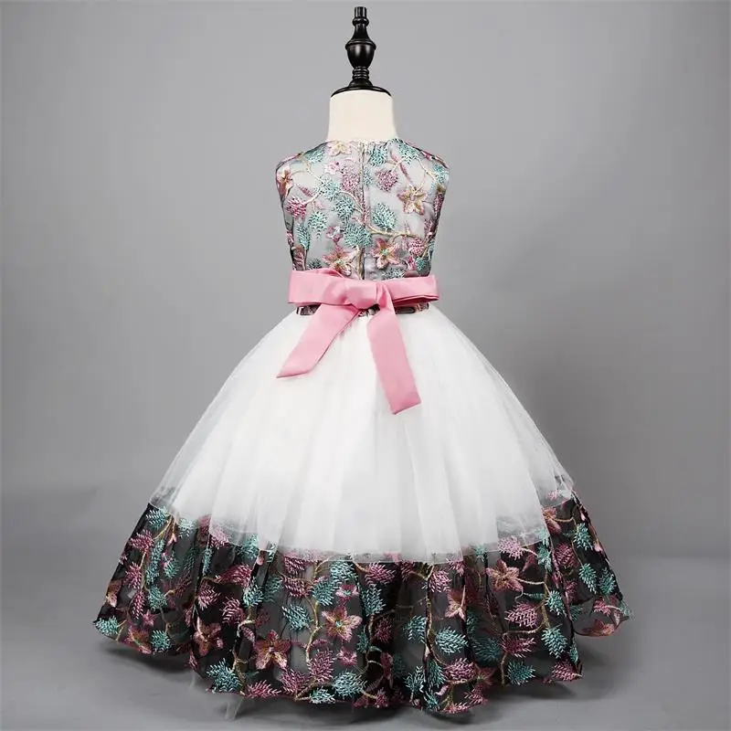 My Princess/платье с цветочным рисунком для девочек одежда ребенок костюм элегантное