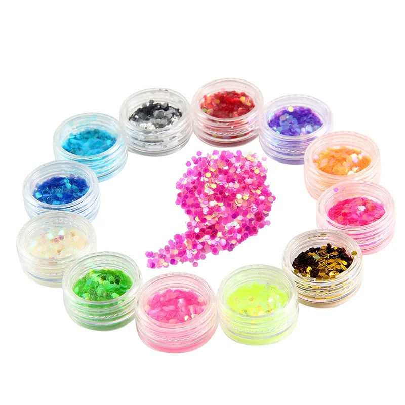 12 шт./компл. блеск для глаз ногти тела волос гель лица искусство вспышка свободные