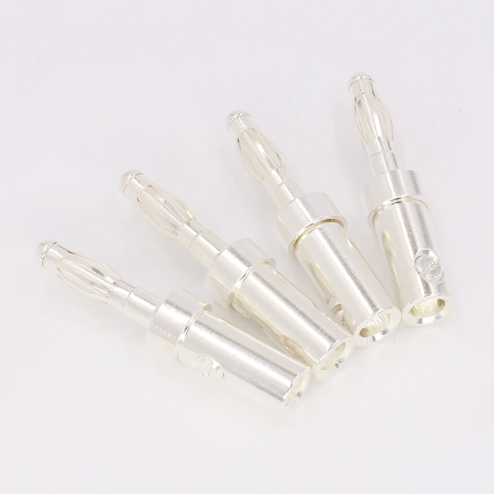 8 шт. вилки типа банан с серебряным покрытием|plugs wholesale|plug fplug connector |