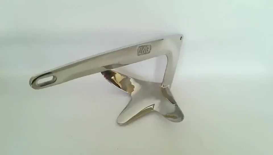 

Stainless steel 7.5kg bruce anchor bow cleat anchor for inflatable boat