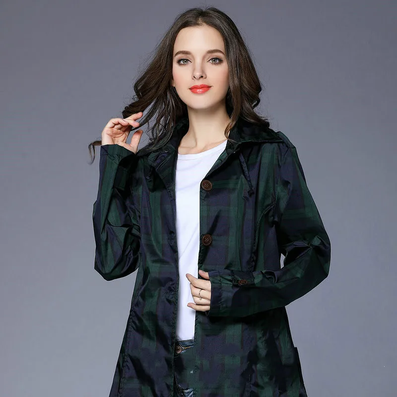Женские Водонепроницаемый плащи дождевик женское длинное для взрослых