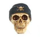 Плюшевые шляпы HeyMamba, украшения для дома из смолы, скелет, череп, модель, украшение в стиле панк, персонализированные украшения