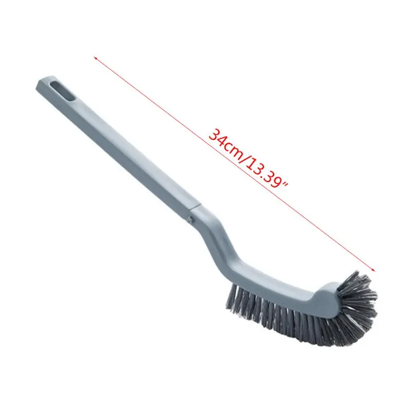 

13MA Long Handle Toilet Brush Dead Corner Cleaning Curved Brush with Hanging Holes for Home Hotel Bathroom Use