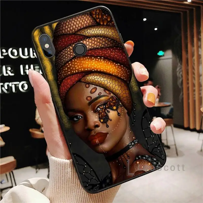 

art african black girl melanin Phone Case For Xiaomi Redmi Note 4 4x 5 6 7 8 pro S2 PLUS 6A PRO