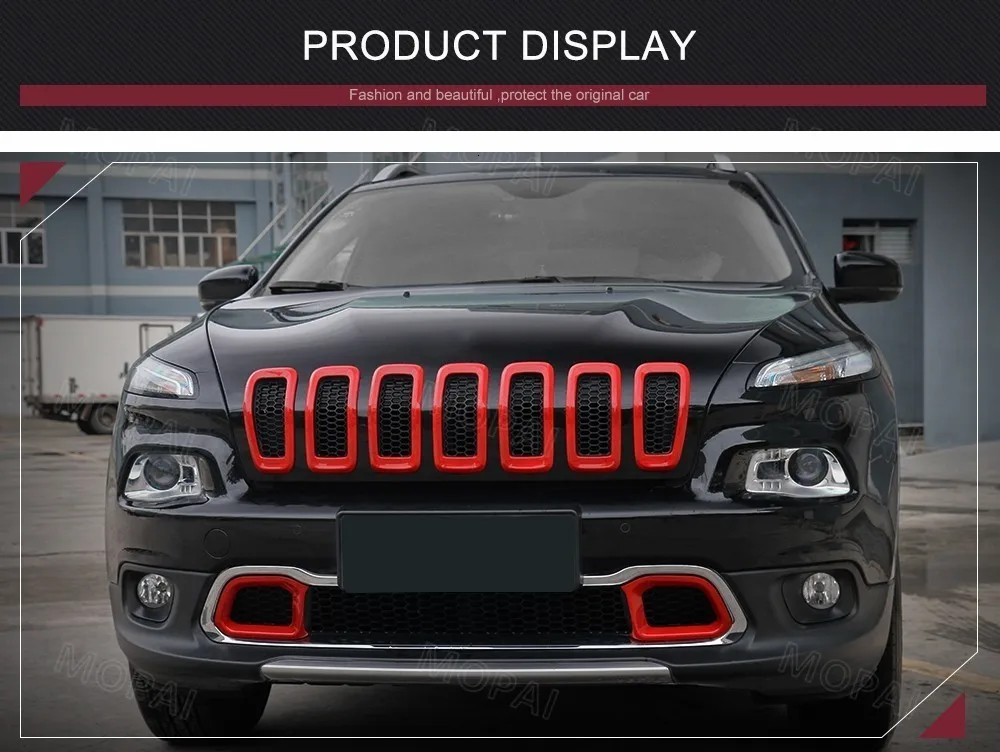 MOPAI автомобильные наклейки для Jeep Cherokee+ ABS автомобильные передние декоративные решетки наклейки s Для Jeep Cherokee автомобильные аксессуары