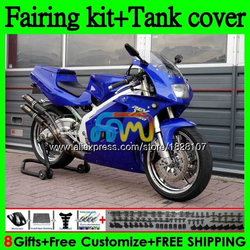 

Комплект + емкость для SUZUKI RGV-250 RGV250 SAPC VJ22 103BS.97 VJ21 RGV 250 92 93 94 95 96 1992 1993 1994 1995 глянцевый синий обтекатель