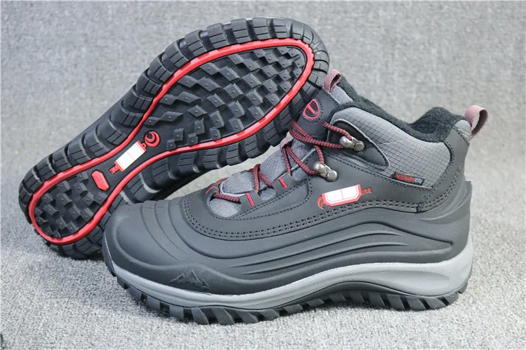 Зимние походные ботинки для мужчин из микрофибры водонепроницаемые с шерстяной