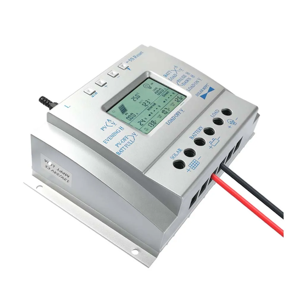 MPPT 80A L80 контроллер солнечной зарядки 12 В 24 в USB 1 5 А выход ЖК регулятор панели