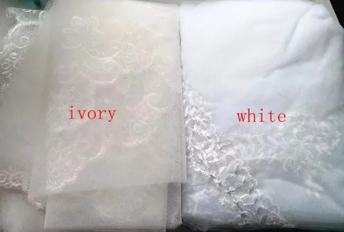 

Women Bridal Wraps Custom Made Lace Applique Cathedral Chiffon Wedding Cape Shawls White and Ivory Bridal Jacket