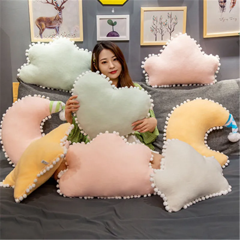 

Ins wind Nordic sofa bedroom bedside star moon love cloud cushion pillow Sofa decoration in living room